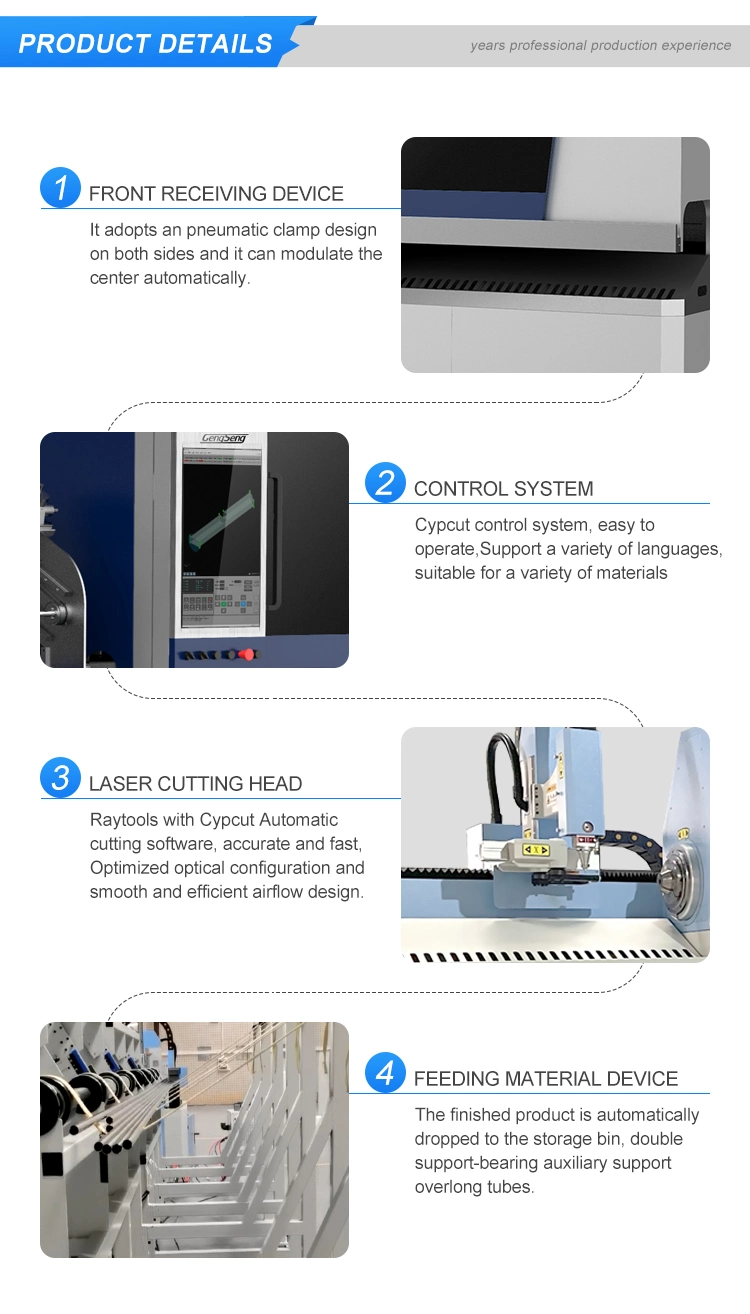 CNC Laser Equipment Ultra Fast Stainless Steel Pipe Tube Fiber Laser Cutting Machine for Small Tube 10mm 6mm